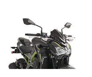 Puig 9689N Naked New Generation Sport Windshield, Black for Kawasaki Z900 2017, 2018, 2019 Motorcycles