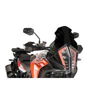 Puig 9716N Sport Screen compact and aerodynamic in high-impact acrylic with rounded profile and sporty design that improves protection and visibility, Black