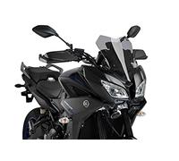 Puig 9724H Sport Screen compact and aerodynamic in high-impact acrylic with rounded profile and sporty design that improves protection and visibility, Smoke