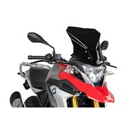 Puig 9879N High and aerodynamic Touring windscreen in 4 mm CN acrylic with rounded profile, flat upper area and deflectors that improve protection, Black