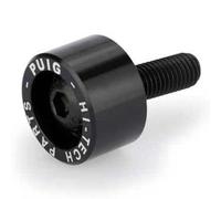Puig 9990N Bar end mirrors made of machined aluminum with foldable design and integrated aerodynamic function, Black