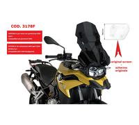PUIG ADJUSTABLE WINDSCREEN FIT ON BMW F800 GS 24-25 DARK SMOKE-3178F