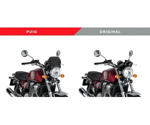 Puig ALU front plate for Triumph BONNEVILLE T100, among others Black