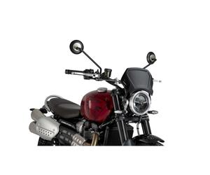 PUIG ALUMINUM FRONT FAIRING FIT ON TRIUMPH SCRAMBLER 1200 X 24-25 BLACK