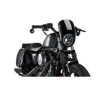 PUIG Anarchy Semi-Ring Windshield For Harley Sportster XL883N 09-12 Black