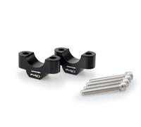 Puig 20308N Handlebar risers machined from anodized aluminum with Hi-Tech design to improve ergonomics and riding control, Black