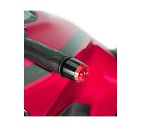 Puig Black Thruster Bar Ends and Red Caps Kawasaki ZZR 1400 2006-2020