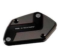 Puig 9273N Brake and clutch fluid reservoir cover machined from anodized aluminium with Hi-Tech design for protection and aesthetics, Black