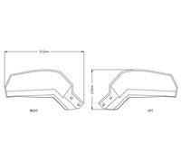 Puig 9727W Extension for Hand Protectors Yamaha MT-09 Tracer 18-19 Inches
