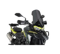 Puig 22585F Touring Windscreen with aerodynamic design, rounded safety profile, and UV protection for maximum comfort, durability, and adventure style during long rides, Dark Smoke
