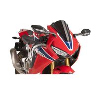 Puig 9407N Z-Racing aerodynamic and sporty windscreen in 3 mm acrylic with double height and side channels that improve protection and stability, Black