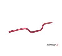 Puig 6242R Machined aluminum handlebars with ergonomic design and anodized finish for improved control and customization, Red