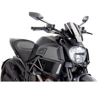 Puig Dk Smoke New Generation Adjustable Sport Screen Ducati Diavel Carbon 14-16