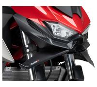 Puig 22190J Naked Front Winglets; improved aerodynamics; made of durable ABS; easy installation without modifying the bike; TÜV certification and ABE license included, Matte Black