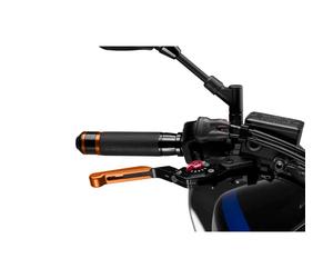PUIG EXTENDABLE AND FOLDING BRAKE LEVER 3.0 WITH BLACK CENTRAL BODY, ORANGE EXTE