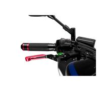 PUIG EXTENDABLE AND FOLDING BRAKE LEVER 3.0 WITH BLACK CENTRAL BODY, RED EXTENSI