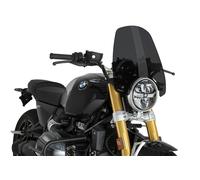 Puig 22134F New Generation Touring, made of 4 mm acrylic with aerodynamic design wind tunnel tested, rounded edges, metal supports and TÜV approved, Dark Smoke