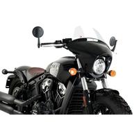 Puig Gloss Black Housing Clear Batwing Touring Screen Indian Scout Bobber 18-25