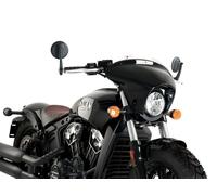 Puig Gloss Blk Housing Clear Batwing Sport Screen For Indian Scout Bobber 18-25