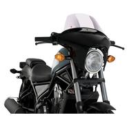 Puig Gloss Blk Housing Clear Batwing Touring Screen For Honda CMX500 Rebel 17-19