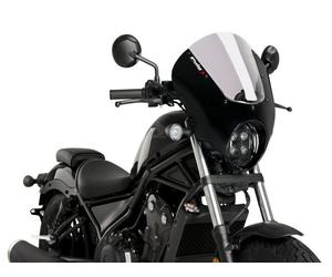 Puig Gloss Blk Housing Lght Smoke Dark Night Screen For Honda CMX500 Rebel 20-25