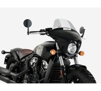 Puig Gloss Blk Housing Lt Smoke Batwing Touring Screen Indian Scout Bobber 18-25
