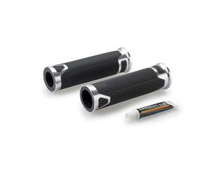 PUIG GRIPS MODEL REVVING COLOR SILVER - Length: 119 mm.