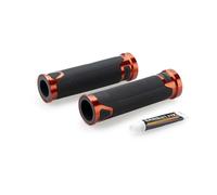 Puig Revving Grips, Black 22MM, Orange, Pair