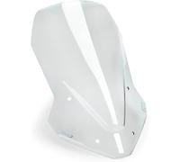 Puig 22287W Touring windscreen made of 4 mm acrylic with UV protection, aerodynamic design, easy installation and compatibility with current trail adventure models, Transparent