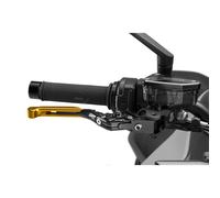 PUIG LEVER 4.0 EXTENDABLE AND FOLDABLE BRAKE WITH BLACK CENTRAL BODY GOLD EXTENS