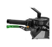 PUIG LEVER 4.0 EXTENDABLE AND FOLDABLE BRAKE WITH BLACK CENTRAL BODY GREEN EXTEN