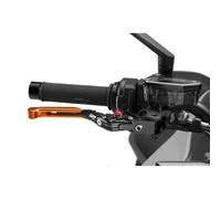 PUIG LEVER 4.0 EXTENDABLE AND FOLDABLE BRAKE WITH BLACK CENTRAL BODY ORANGE EXTE