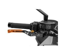 PUIG LEVER 4.0 EXTENDABLE AND FOLDABLE BRAKE WITH BLACK CENTRAL BODY ORANGE EXTE