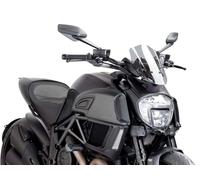 Puig Lgt Smoke New Generation Adjustable Sport Screen Ducati Diavel Carbon 14-16