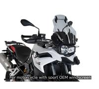 Puig Light Smoke Touring Screen With Extender BMW F800 GS 2024-2025
