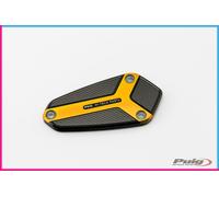 Puig 9277O Brake and clutch fluid reservoir cover machined from anodized aluminium with Hi-Tech design for protection and aesthetics, Gold