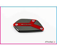 Puig 9531R Brake and clutch fluid reservoir cover machined from anodized aluminium with Hi-Tech design for protection and aesthetics, Red