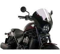 Puig Matt Blk Housing Lght Smoke Dark Night Screen Honda CMX1100 Rebel DCT 21-25