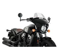 Puig Matt Blk Housing Lgt Smoke Batwing Tour Screen - Indian Scout Bobber 18-25