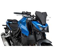 Puig 22423J New Generation Sport, sport windscreen made of 3 mm methacrylate with aerodynamic design tested in wind tunnel, metal supports and TÜV approved, Matte Black