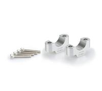 Puig 20308P Handlebar risers machined from anodized aluminum with Hi-Tech design to improve ergonomics and riding control, Silver
