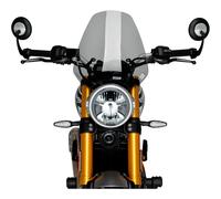 Puig Sports screen with type approval SCRAMBLER/SPEED, lightly tinted