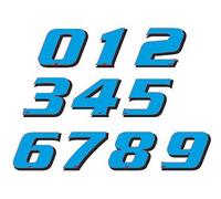 Puig Number 5 Stickers 115 mm (5 Pieces) Blue (Pack of 5)