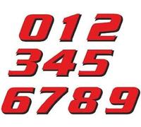 Puig: Number 7 115 mm Pack of 5 red