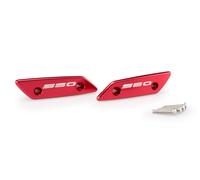Puig Red Aluminium Mirror Caps Yamaha TMAX 560 2022-2024