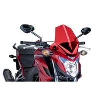 Puig 6437R Naked New Generation Sport sporty and aerodynamic in 3 mm acrylic with raised design that improves protection and maintains wide visibility, Red