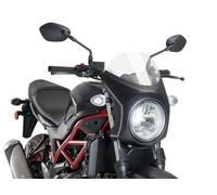 Puig Retro Black Semi Fairing And Clear Screen 195mm Suzuki SV 650 2016-2025