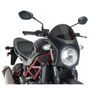 Puig Retro Black Semi Fairing And Dark Smoke Screen 195mm Suzuki SV 650 16-25