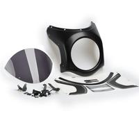 Puig Retro Blk Semi Fairing+Dk Smoke Screen 195mm Triumph Thruxton 1200 R 16-19