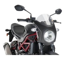 Puig Retro Carbn Look Semi Fairing & Lght Smoke Screen 195mm Suzuki SV 650 16-25